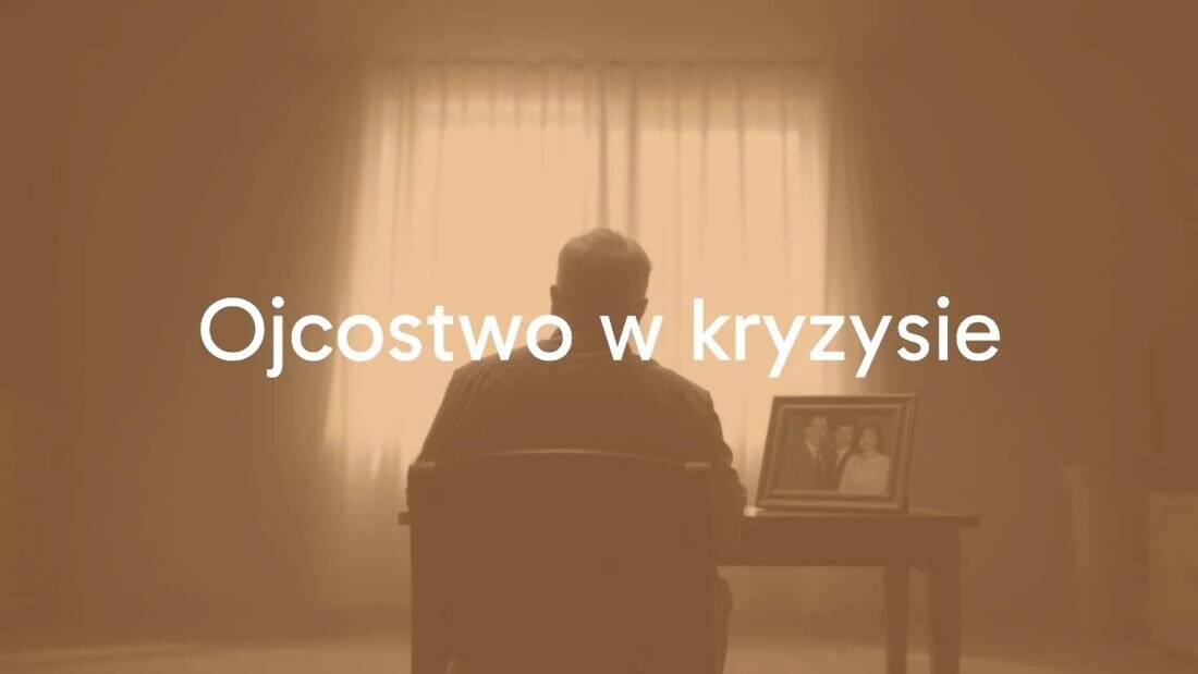 A distressed father sitting alone in a dimly lit room, looking thoughtful, blurred family photo on the table, muted colors, somber mood, realistic.