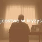 A distressed father sitting alone in a dimly lit room, looking thoughtful, blurred family photo on the table, muted colors, somber mood, realistic.