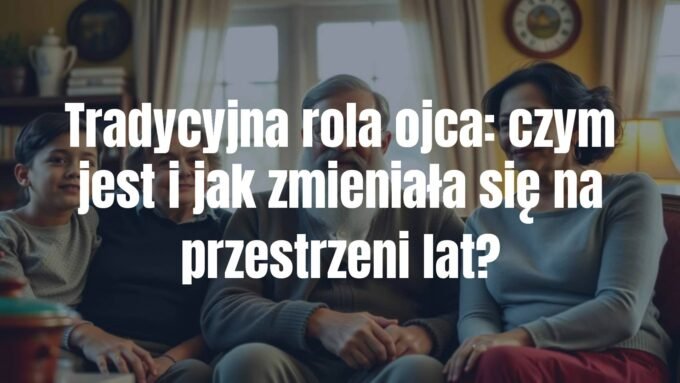 A traditional father figure, stern but caring, sitting with his family in a vintage home setting, warm lighting, realistic.