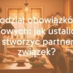 A happy couple sharing household chores in a cozy, well-lit kitchen, one washing dishes while the other cooks, realistic and warm atmosphere.