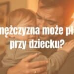 A caring father gently crying while hugging his young child, emotional moment, warm and safe home environment, soft lighting, realistic style.