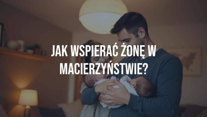 A loving husband supporting his wife with a newborn baby, home setting, warm and nurturing atmosphere, soft lighting, realistic.