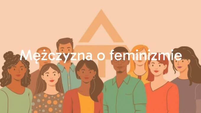 A diverse group of men and women standing together, equality symbol in the background, modern and inclusive vibe, illustrative style.