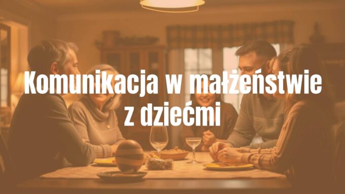 Happy family sitting together at a table, talking and laughing, warm lighting, cozy home atmosphere, realistic style.