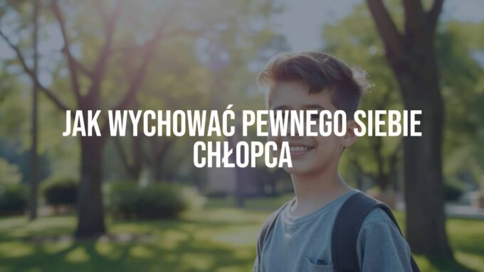 A confident young boy standing tall in a sunny park, smiling with determination, wearing casual clothes, surrounded by nature, realistic style.