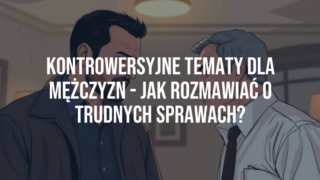 Two men having a serious conversation in a dimly lit room, intense expressions, warm neutral tones, illustrative style.