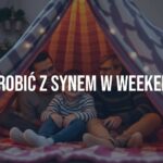 Father and son building a blanket fort indoors, laughing together, cozy atmosphere, warm lighting, realistic.