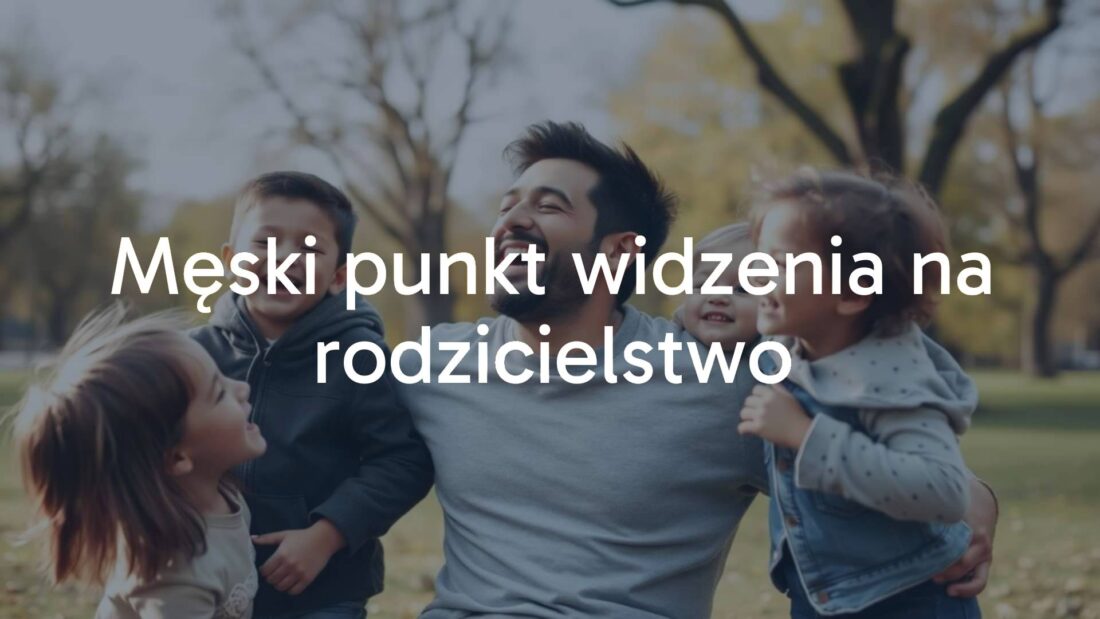 A caring father playing with his children in the park, laughing together, modern fatherhood concept, warm and engaging, realistic.