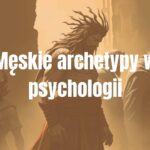 Symbolic representation of male archetypes in psychology, ancient masculine figures, shadow and light contrast, mystical atmosphere, illustrative style.