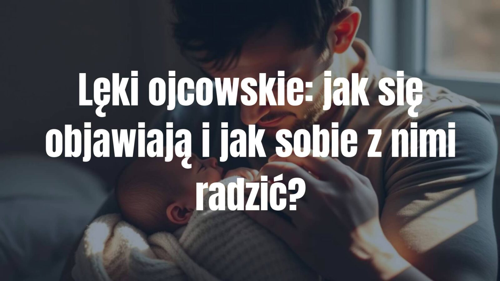 A concerned father holding his baby, soft warm lighting, emotional and tender atmosphere, realistic.